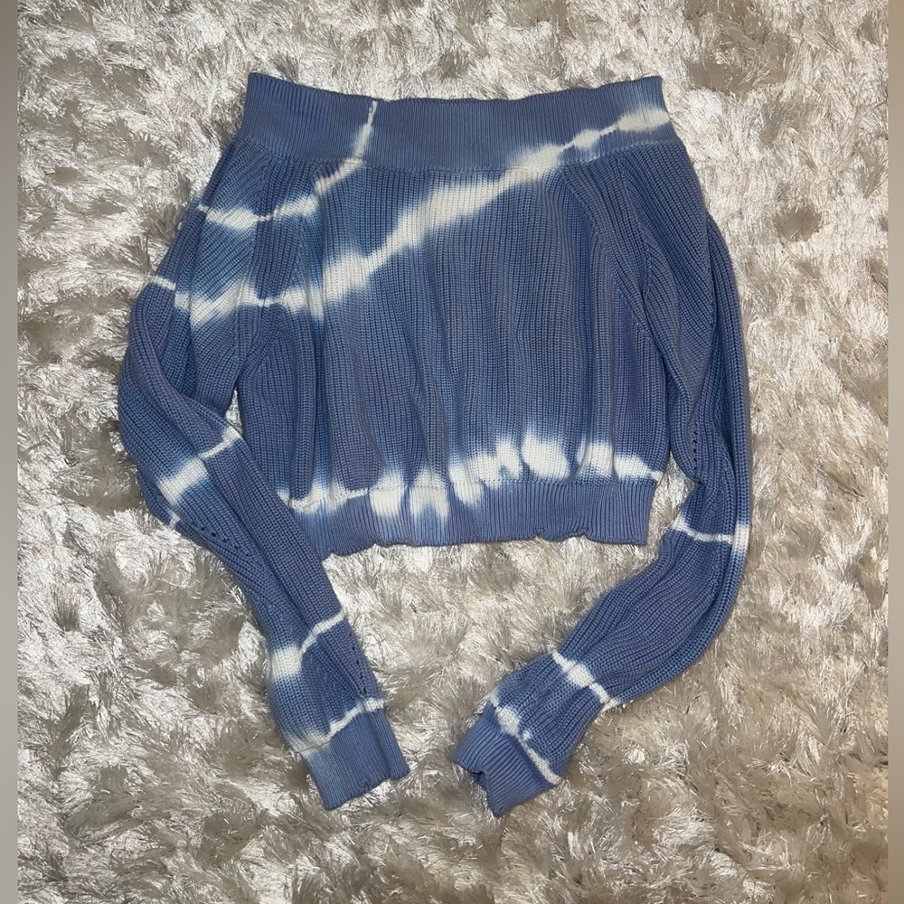 OLIVACEOUS - off the shoulder knit sweater